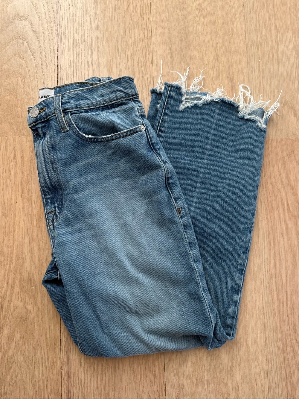 Frame Denim Le Jane Crop Raw Hem Jeans
